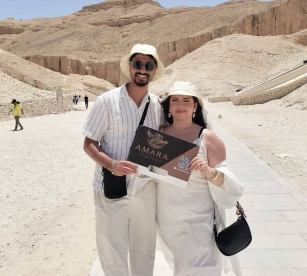 Guests visiting the Valley of the Kings on a private Luxor day trip from Hurghada