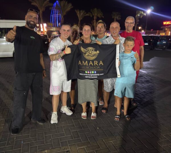 Happy guests with Amara Hurghada Trip after their Egypt holiday experience
