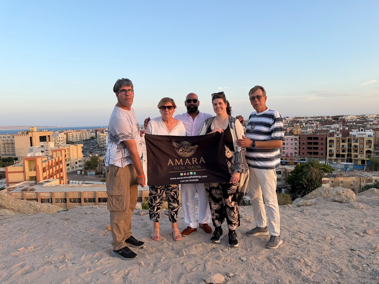 Private Hurghada city tour group overlooking the city
