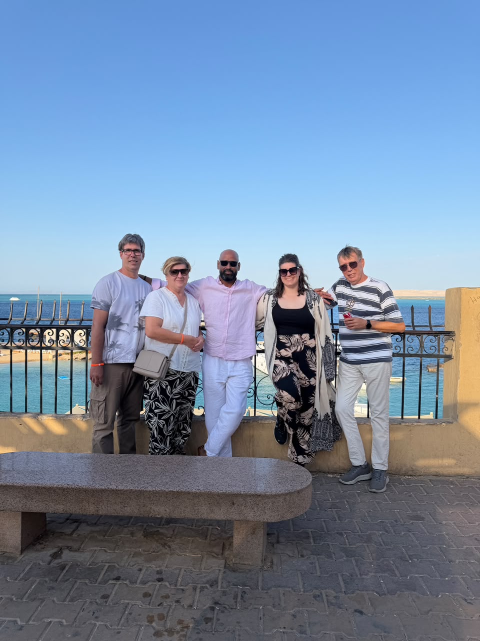 Guests at a Red Sea viewpoint in Hurghada