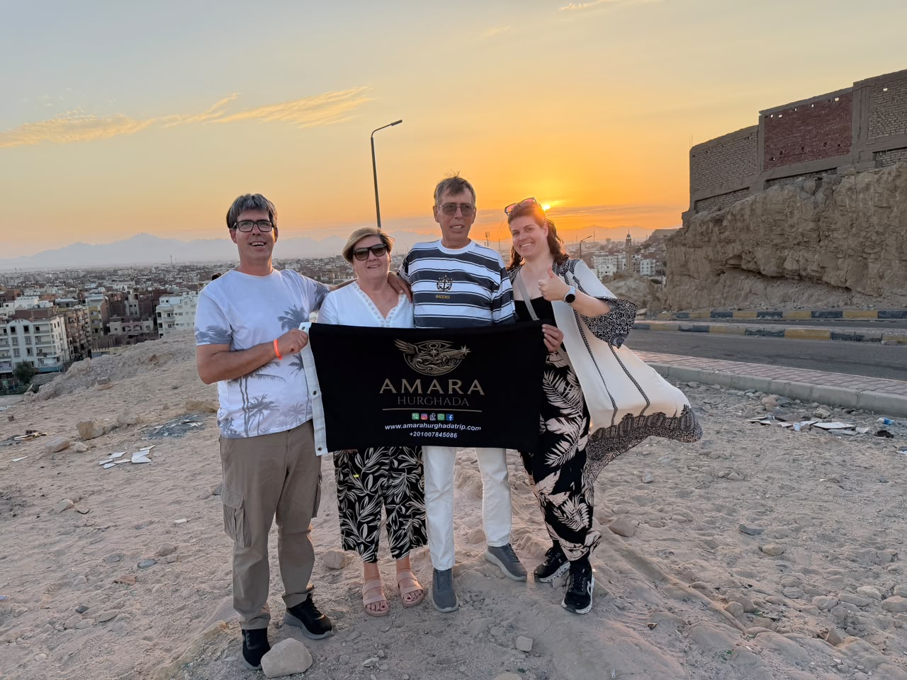 Amara Hurghada Trip guests enjoying a Hurghada sunset